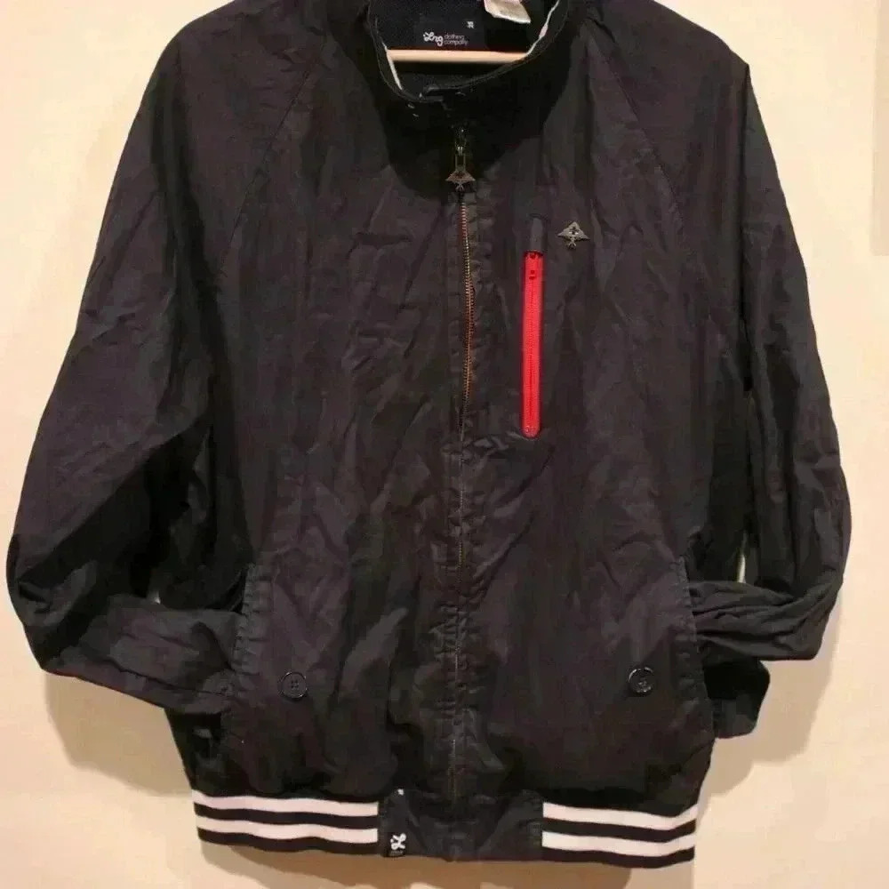 LRG Navy Nautical Jacket - Large - Y2K Hip Hop Style